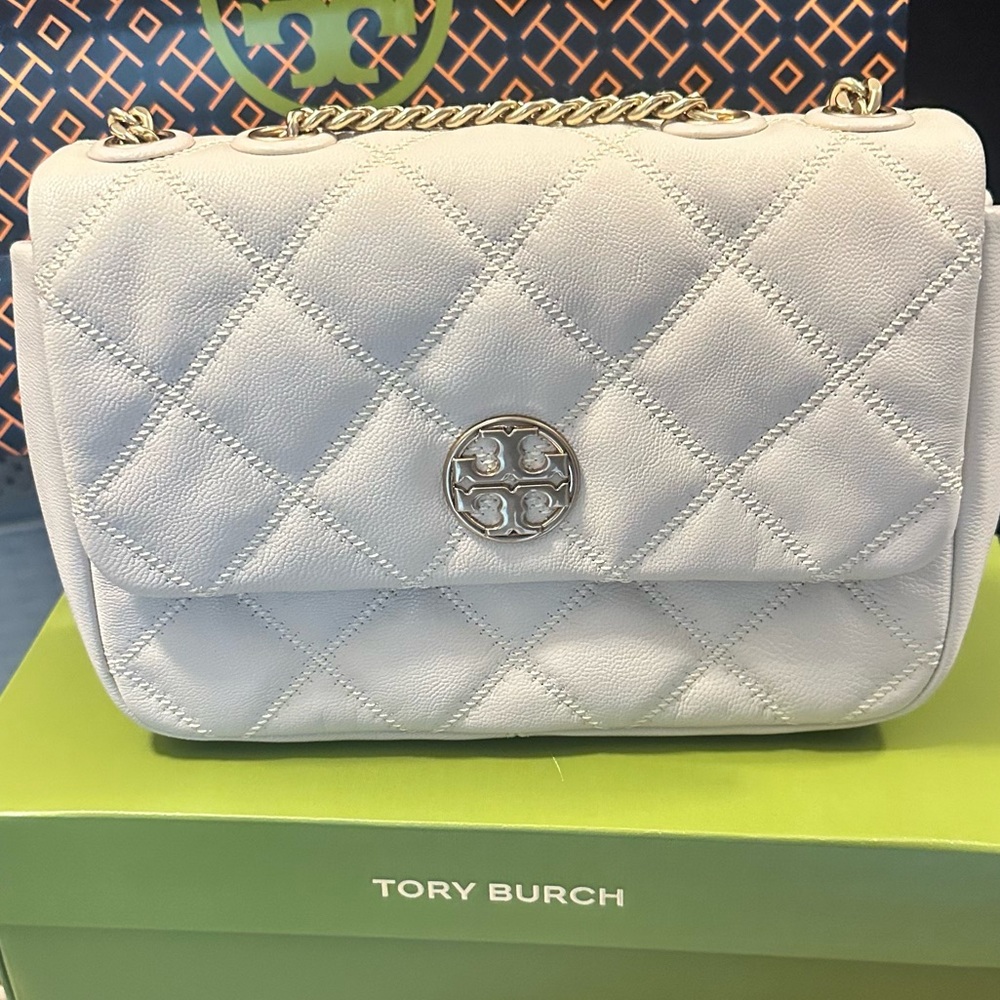 NWOT - Tory Burch Willa Shoulder Bag - Cream Quilted Crossbody Bag